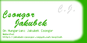 csongor jakubek business card